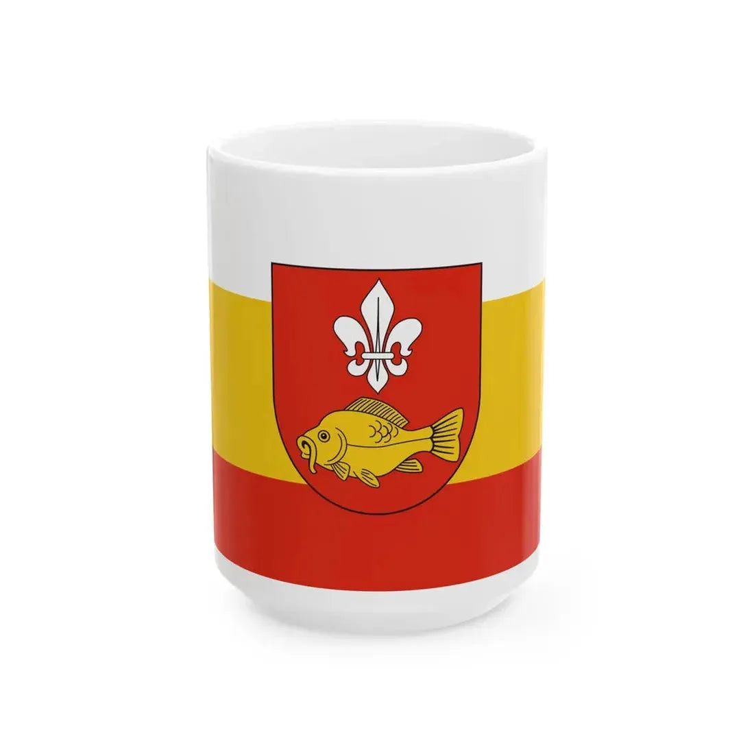 POL powiat krasnostawski flag (Poland) White Coffee Mug 15oz - Go Mug Yourself