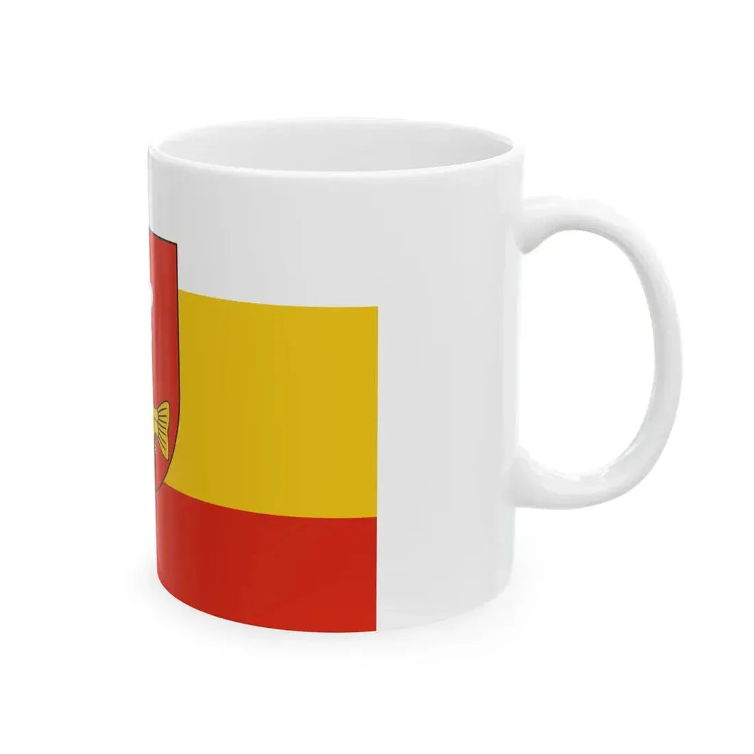 POL powiat krasnostawski flag (Poland) White Coffee Mug - Go Mug Yourself