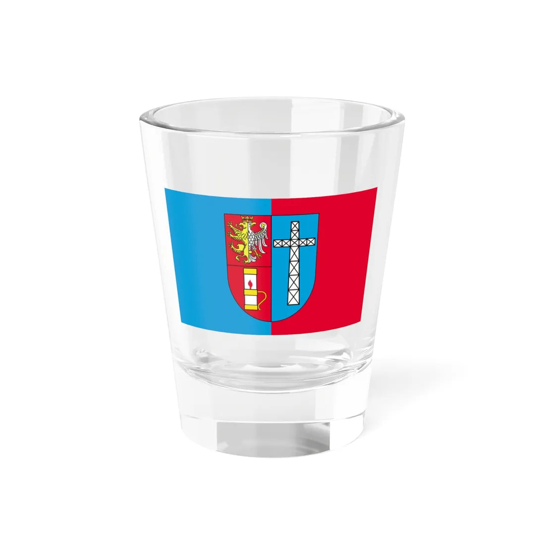 POL powiat krosnienski flag (Poland) Shot Glass 1.5oz 1.5oz - Go Mug Yourself
