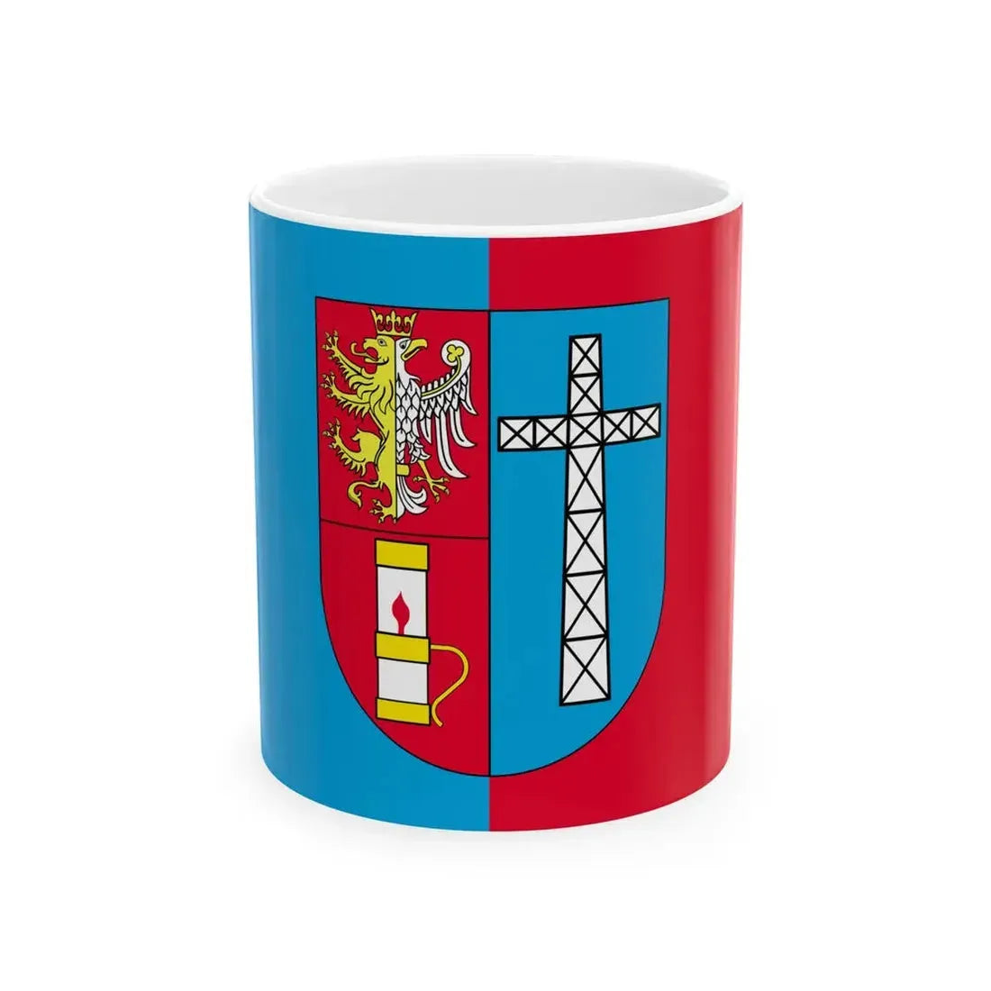 POL powiat krosnienski flag (Poland) White Coffee Mug 11oz - Go Mug Yourself