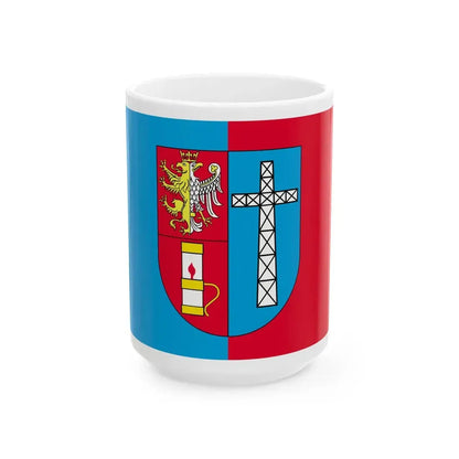 POL powiat krosnienski flag (Poland) White Coffee Mug 15oz - Go Mug Yourself