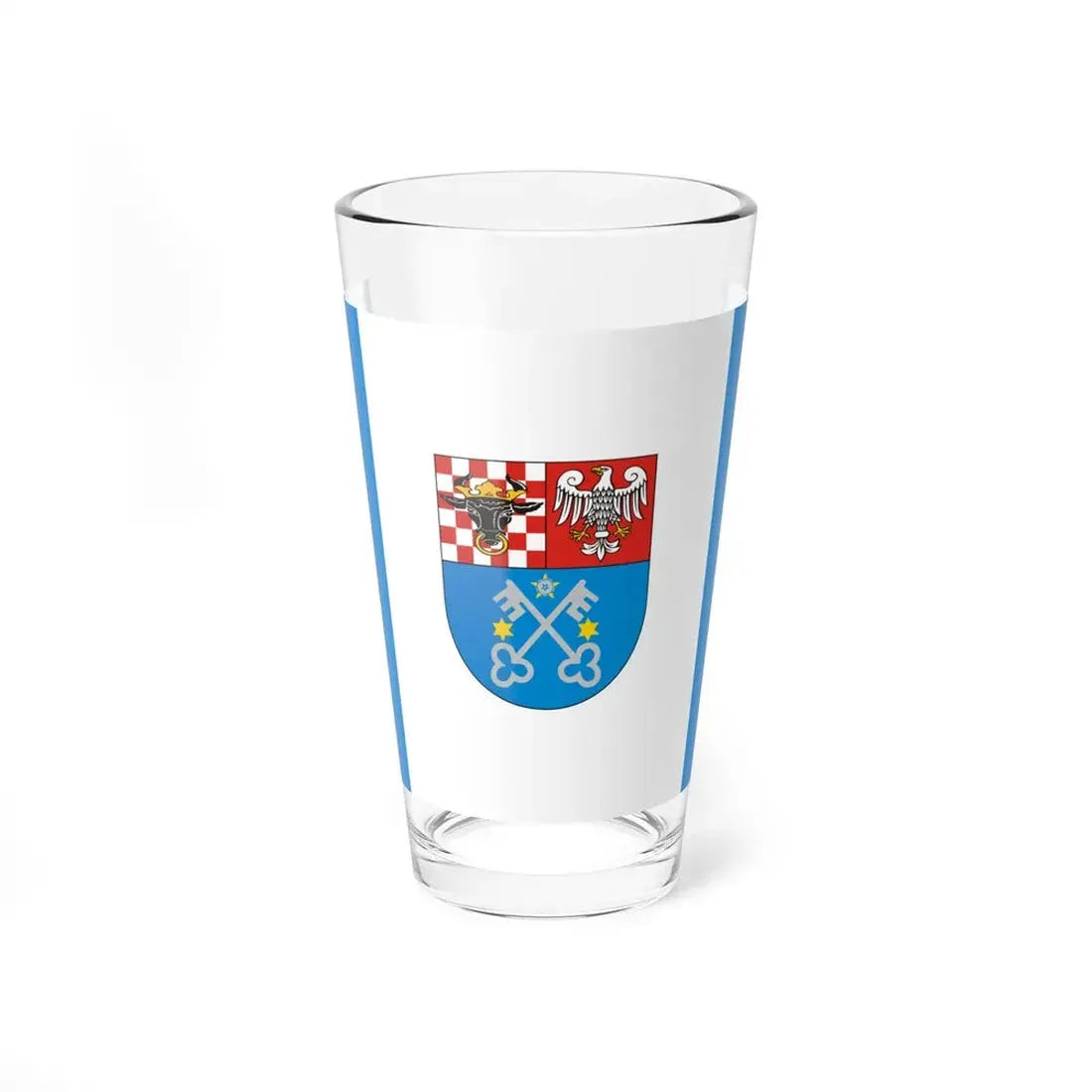 POL powiat krotoszynski flag (Poland) Pint Glass 16oz 16oz - Go Mug Yourself