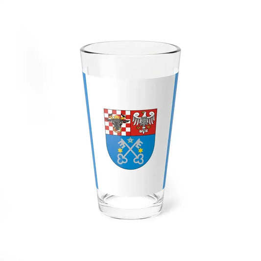 POL powiat krotoszynski flag (Poland) Pint Glass 16oz 16oz - Go Mug Yourself