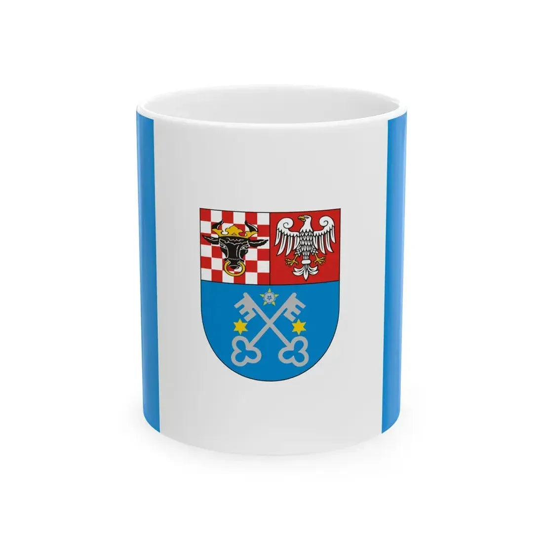 POL powiat krotoszynski flag (Poland) White Coffee Mug 11oz - Go Mug Yourself