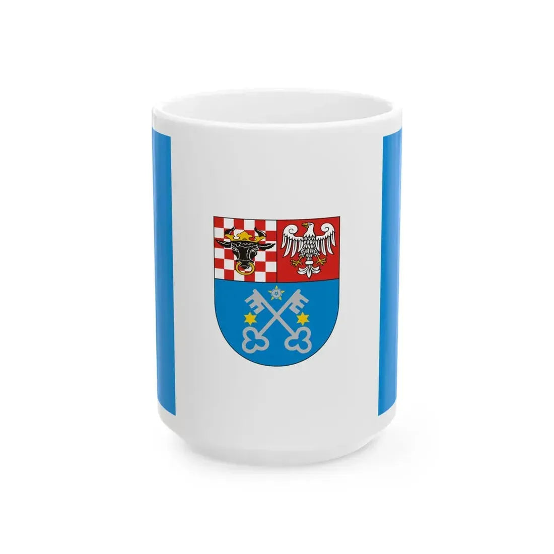 POL powiat krotoszynski flag (Poland) White Coffee Mug 15oz - Go Mug Yourself