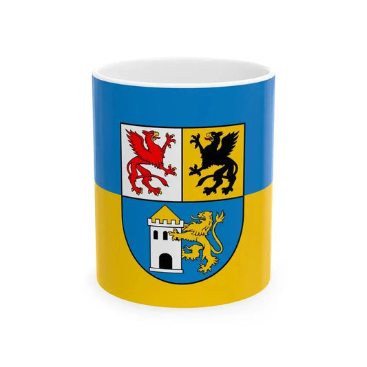 POL powiat leborski flag (Poland) White Coffee Mug 11oz - Go Mug Yourself