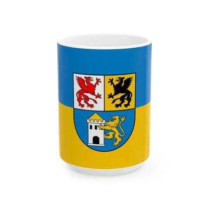 POL powiat leborski flag (Poland) White Coffee Mug 15oz - Go Mug Yourself