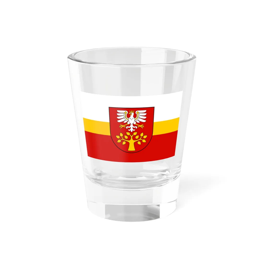 POL powiat limanowski flag (Poland) Shot Glass 1.5oz 1.5oz - Go Mug Yourself