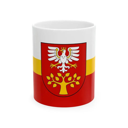 POL powiat limanowski flag (Poland) White Coffee Mug 11oz - Go Mug Yourself