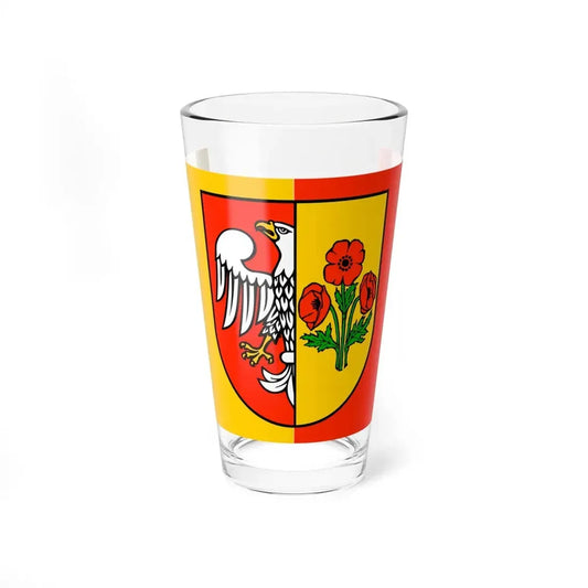 POL powiat makowski flag (Poland) Pint Glass 16oz 16oz - Go Mug Yourself