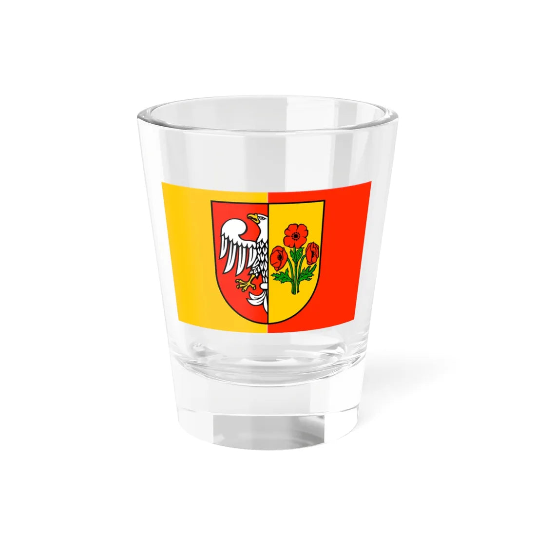 POL powiat makowski flag (Poland) Shot Glass 1.5oz 1.5oz - Go Mug Yourself
