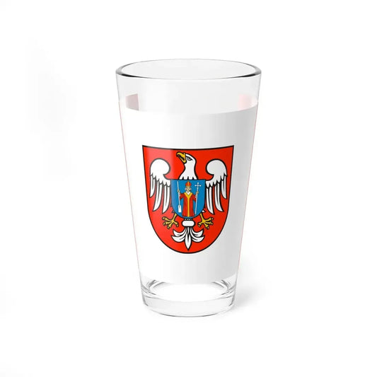 POL powiat mławski flag (Poland) Pint Glass 16oz 16oz - Go Mug Yourself
