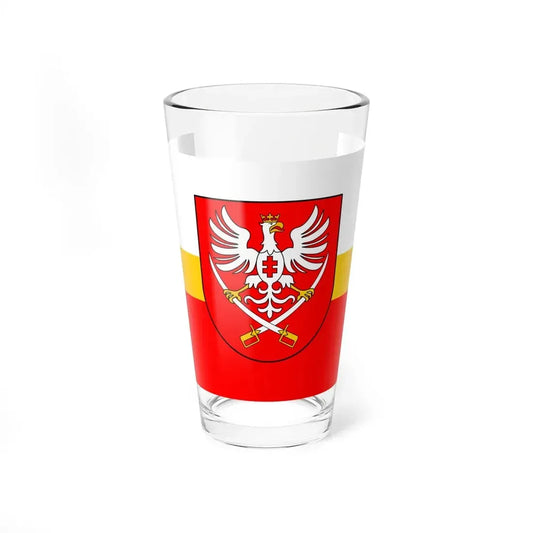 POL powiat miechowski flag (Poland) Pint Glass 16oz 16oz - Go Mug Yourself