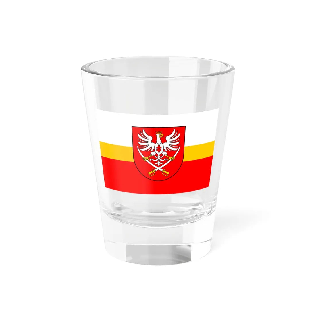 POL powiat miechowski flag (Poland) Shot Glass 1.5oz 1.5oz - Go Mug Yourself