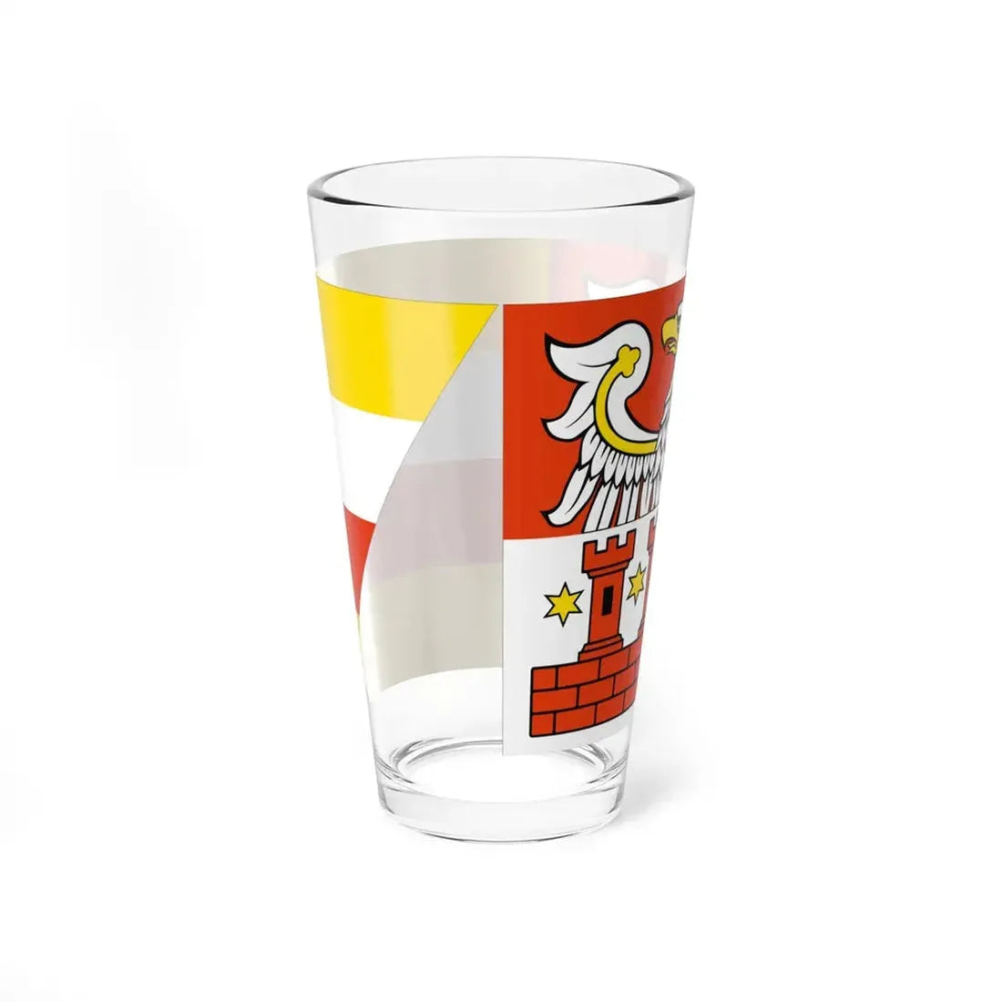 POL powiat miedzychodzki flag (Poland) Pint Glass 16oz - Go Mug Yourself