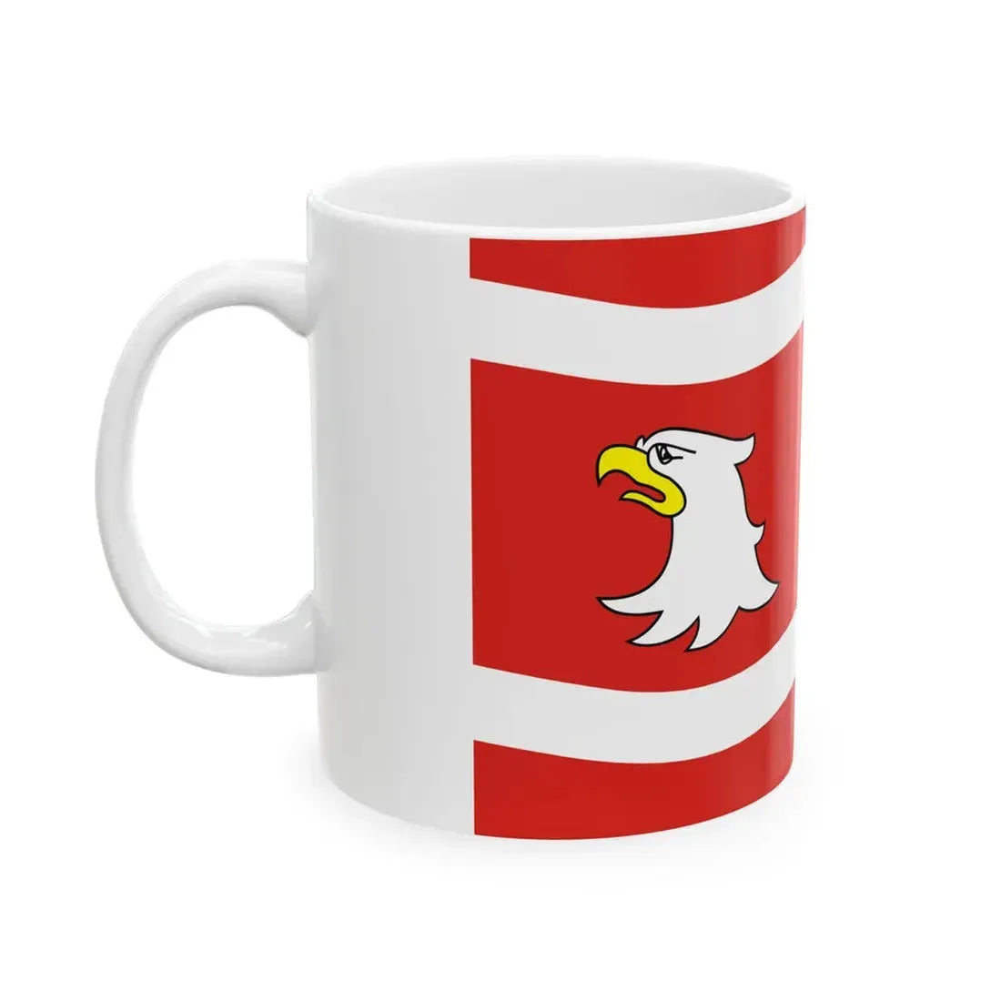 POL powiat miedzyrzecki flag (Poland) White Coffee Mug - Go Mug Yourself