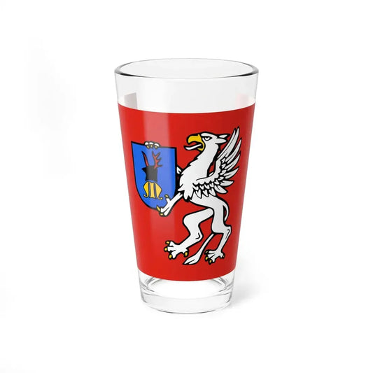 POL powiat mielecki flag (Poland) Pint Glass 16oz 16oz - Go Mug Yourself