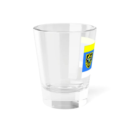 POL powiat milicki flag (Poland) Shot Glass 1.5oz - Go Mug Yourself