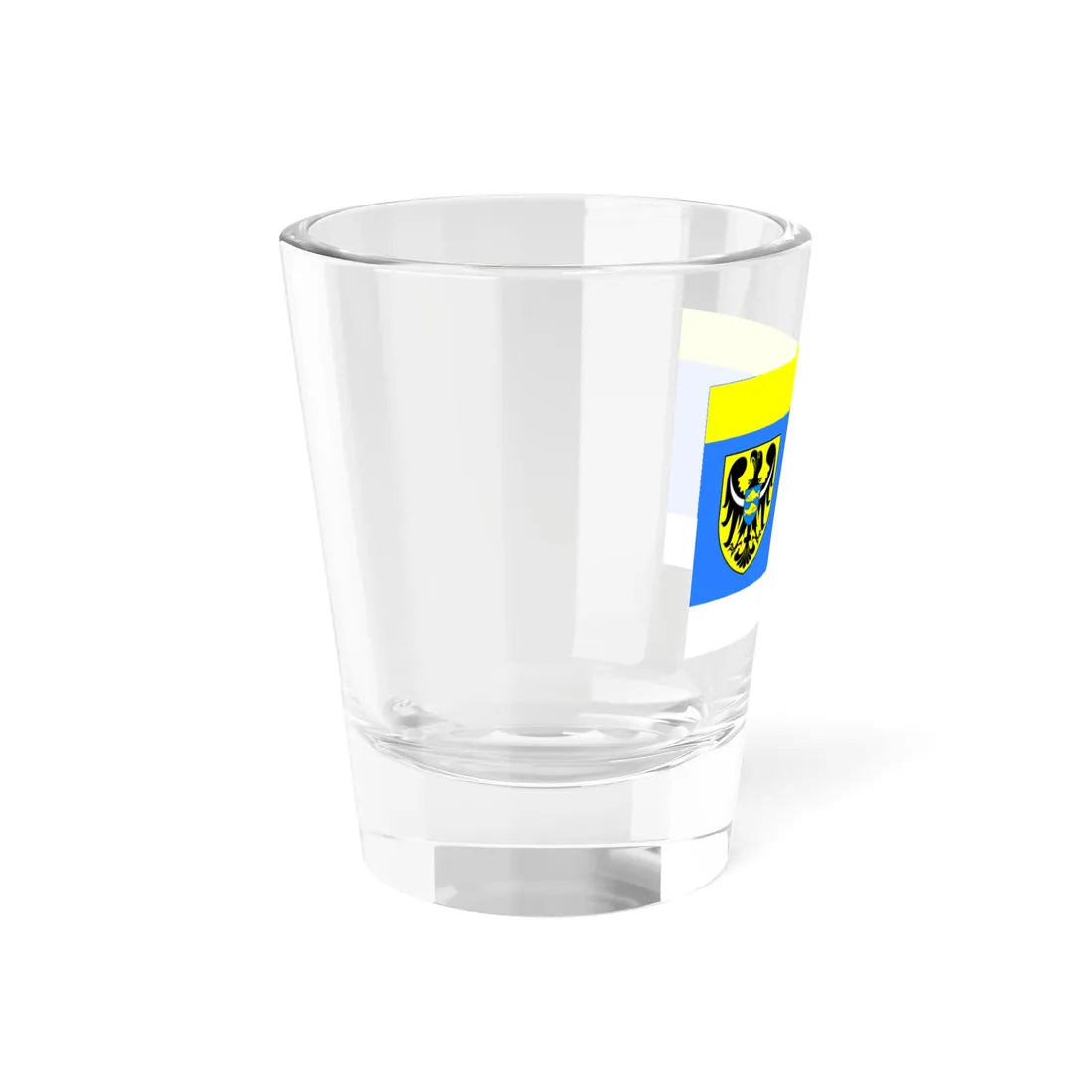 POL powiat milicki flag (Poland) Shot Glass 1.5oz - Go Mug Yourself