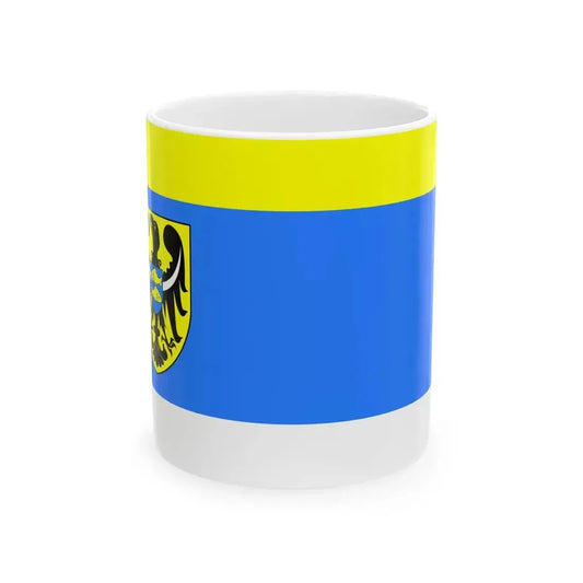 POL powiat milicki flag (Poland) White Coffee Mug 11oz - Go Mug Yourself