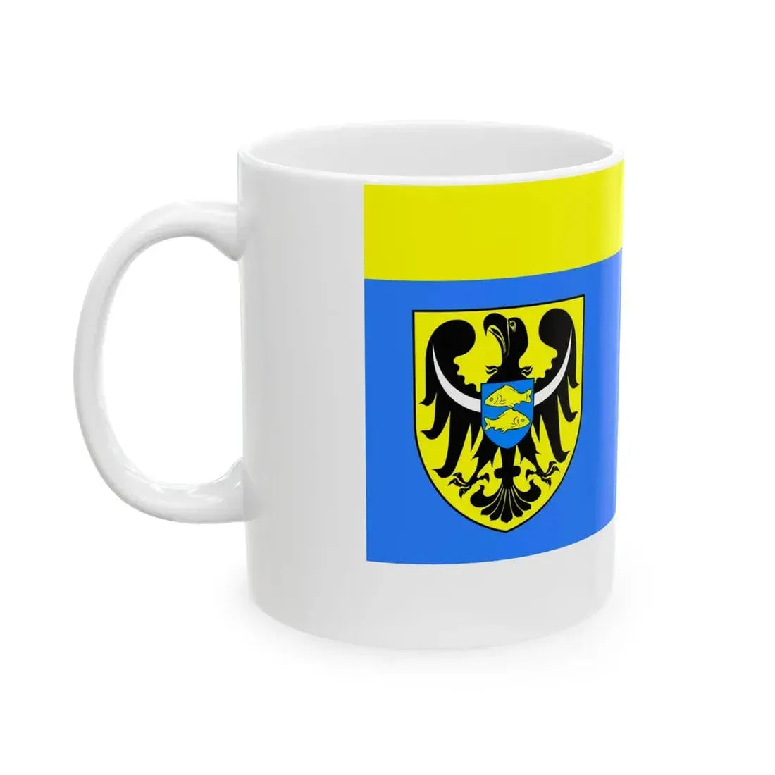 POL powiat milicki flag (Poland) White Coffee Mug - Go Mug Yourself