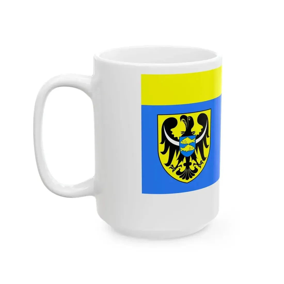 POL powiat milicki flag (Poland) White Coffee Mug - Go Mug Yourself