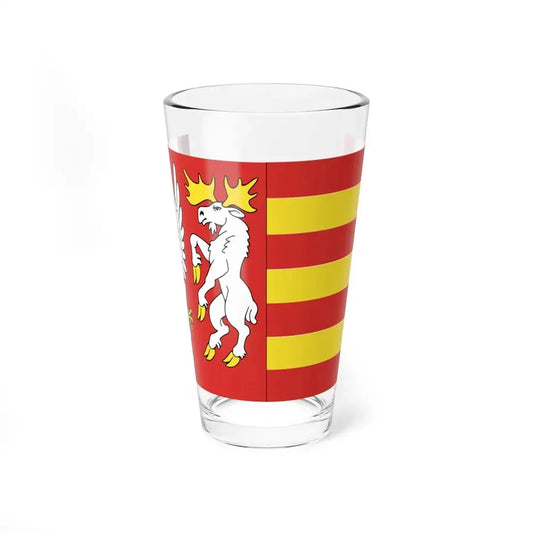 POL powiat moniecki flag (Poland) Pint Glass 16oz 16oz - Go Mug Yourself