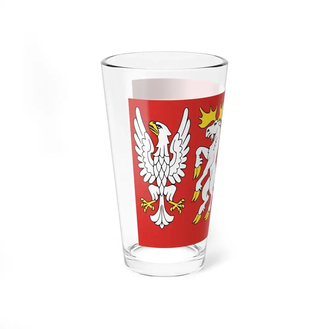 POL powiat moniecki flag (Poland) Pint Glass 16oz - Go Mug Yourself