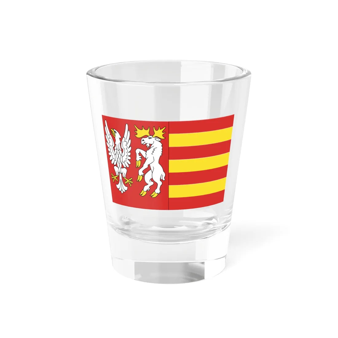 POL powiat moniecki flag (Poland) Shot Glass 1.5oz 1.5oz - Go Mug Yourself
