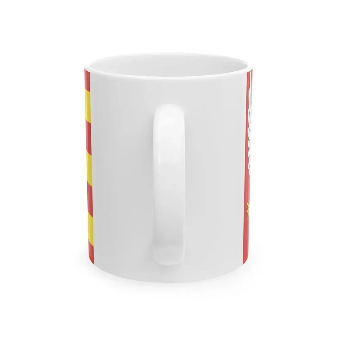 POL powiat moniecki flag (Poland) White Coffee Mug - Go Mug Yourself