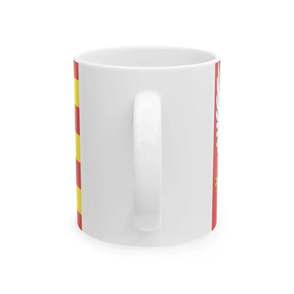 POL powiat moniecki flag (Poland) White Coffee Mug - Go Mug Yourself