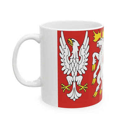 POL powiat moniecki flag (Poland) White Coffee Mug - Go Mug Yourself