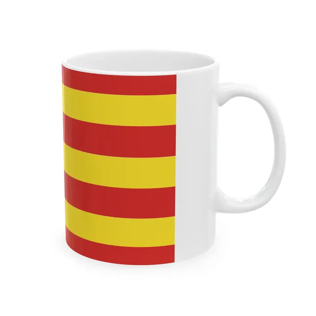 POL powiat moniecki flag (Poland) White Coffee Mug - Go Mug Yourself