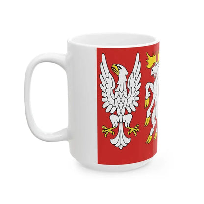 POL powiat moniecki flag (Poland) White Coffee Mug - Go Mug Yourself