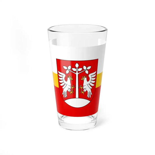 POL powiat myslenicki flag (Poland) Pint Glass 16oz 16oz - Go Mug Yourself
