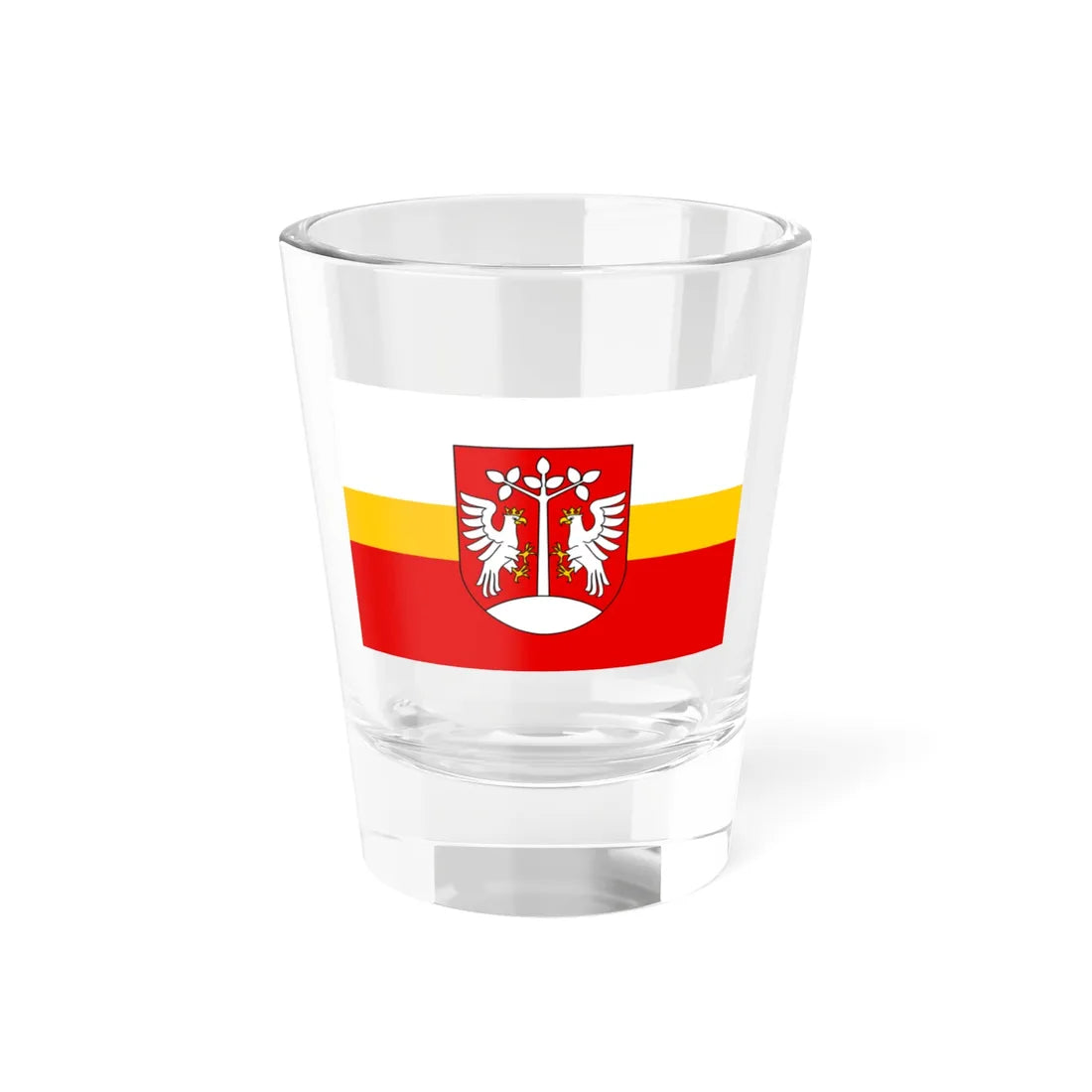 POL powiat myslenicki flag (Poland) Shot Glass 1.5oz 1.5oz - Go Mug Yourself