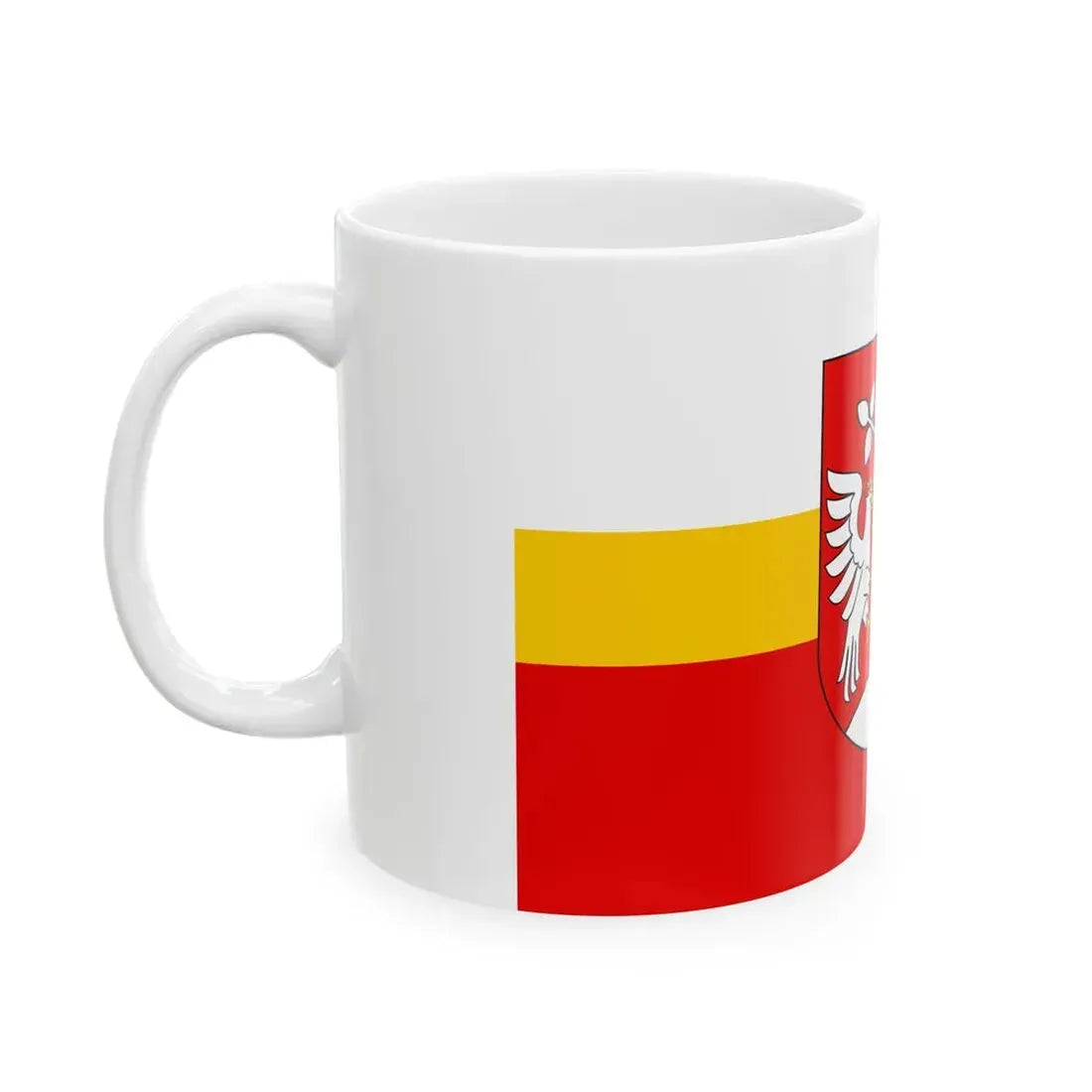 POL powiat myslenicki flag (Poland) White Coffee Mug - Go Mug Yourself