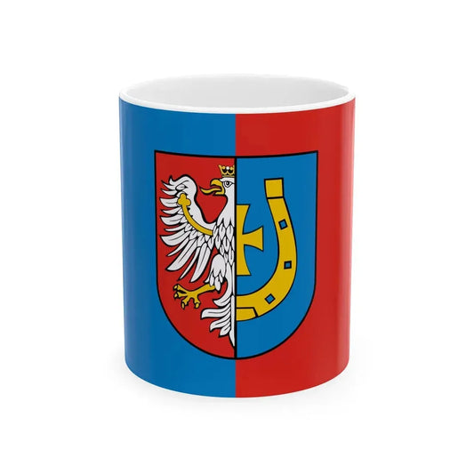 POL powiat myszkowski flag 2000-2013 (Poland) White Coffee Mug 11oz - Go Mug Yourself