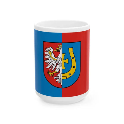 POL powiat myszkowski flag 2000-2013 (Poland) White Coffee Mug 15oz - Go Mug Yourself