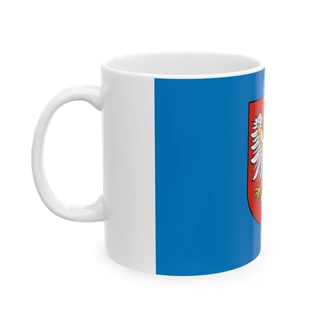 POL powiat myszkowski flag 2000-2013 (Poland) White Coffee Mug - Go Mug Yourself