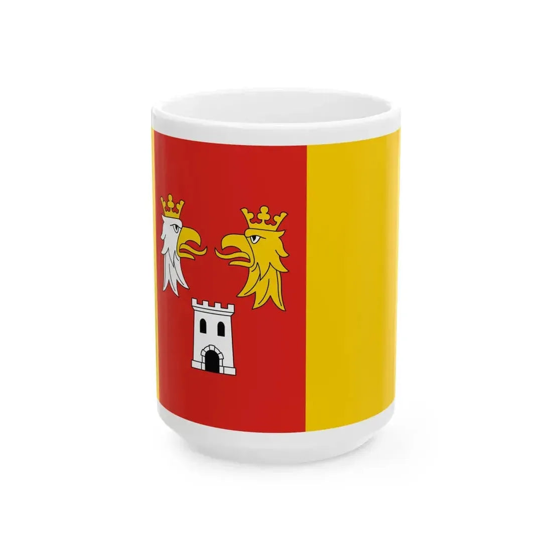 POL powiat myszkowski flag (Poland) White Coffee Mug 15oz - Go Mug Yourself