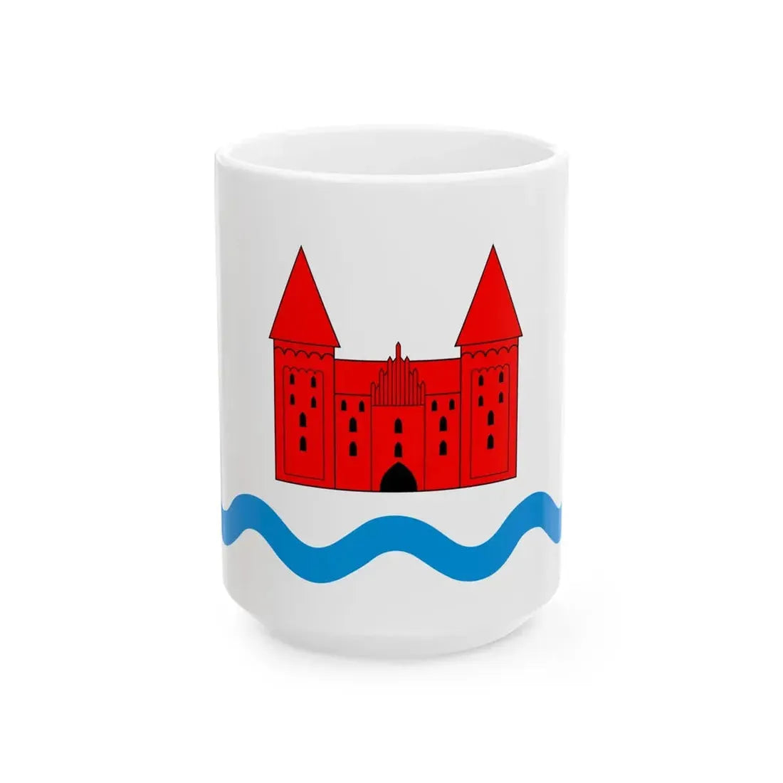 POL powiat nidzicki flag (Poland) White Coffee Mug 15oz - Go Mug Yourself