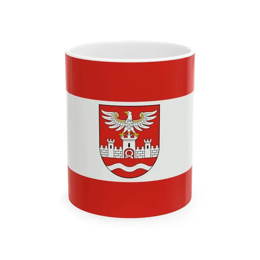POL powiat nowodworski flag (Poland) White Coffee Mug 11oz - Go Mug Yourself