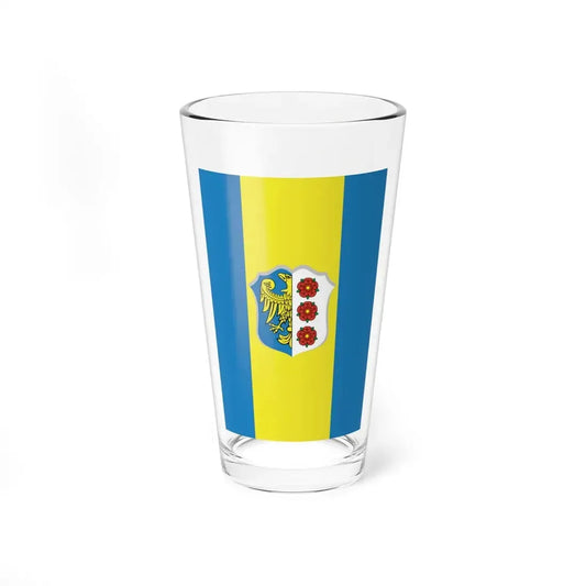 POL powiat oleski flag (Poland) Pint Glass 16oz 16oz - Go Mug Yourself