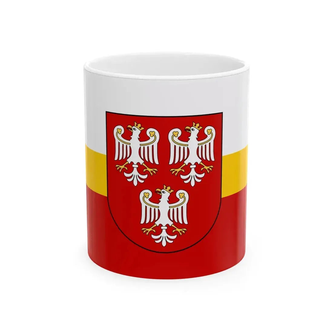 POL powiat olkuski flag (Poland) White Coffee Mug 11oz - Go Mug Yourself