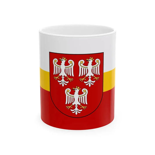 POL powiat olkuski flag (Poland) White Coffee Mug 11oz - Go Mug Yourself