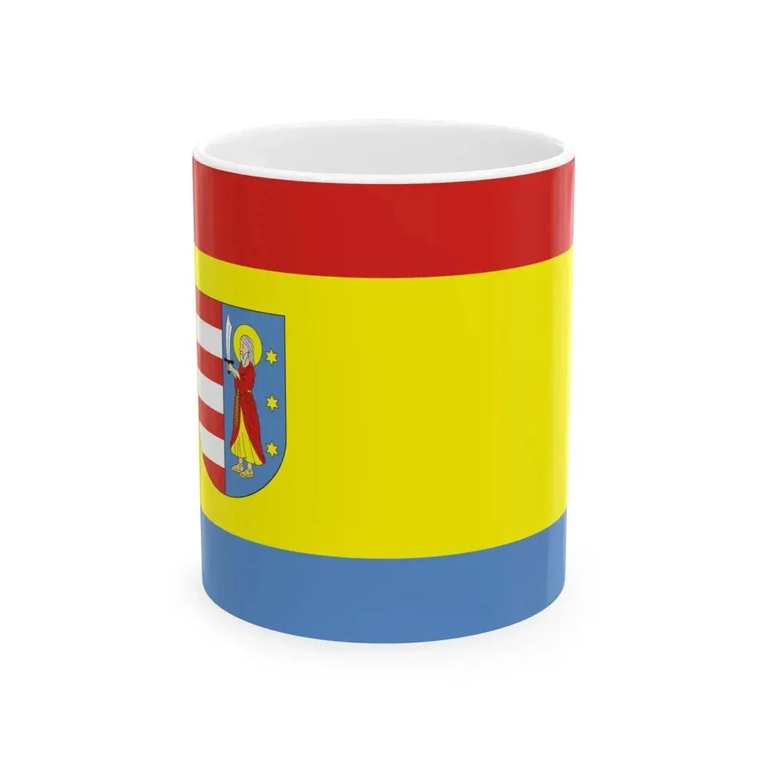 POL powiat opoczynski flag (Poland) White Coffee Mug 11oz - Go Mug Yourself
