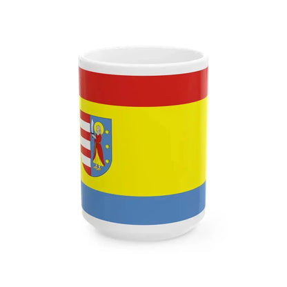 POL powiat opoczynski flag (Poland) White Coffee Mug 15oz - Go Mug Yourself