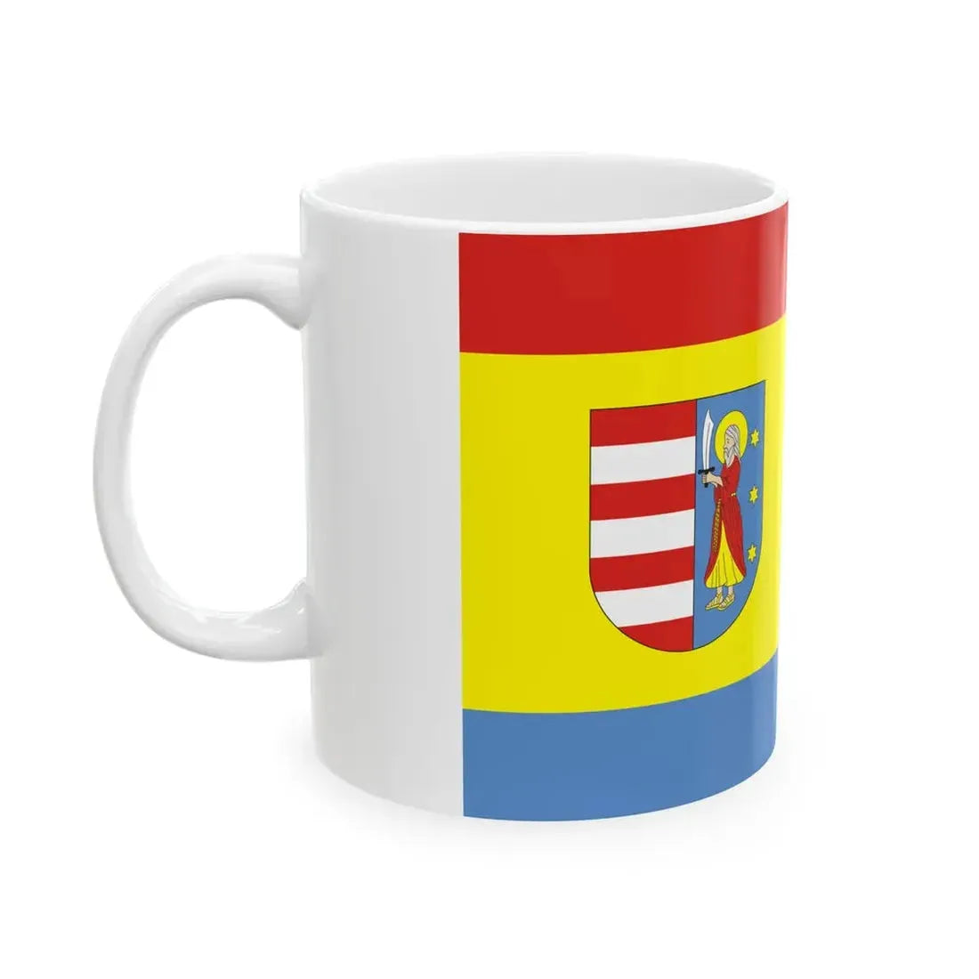 POL powiat opoczynski flag (Poland) White Coffee Mug - Go Mug Yourself