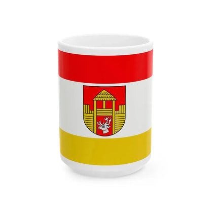 POL powiat opolski lubelski flag (Poland) White Coffee Mug 15oz - Go Mug Yourself
